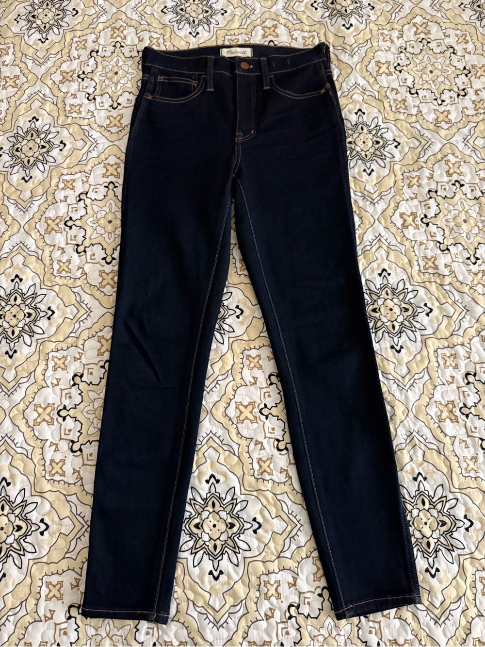 Madewell Women’s Tall 26T High Rise Roadtripper Jeggings Dark Denim Jeans Logo